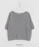 Tendan summer linen overfit short sleeve boucle knit