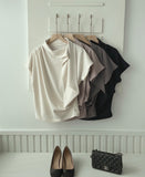 Balit Tie Drape Short Sleeve T-Blouse
