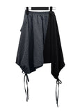 Ruffle Lnot Unbalanced Check Skirt