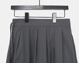 Akin Ribbon Pintuck Flare Midi Skirt