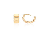 Ice Block Silver One-Touch Earrings M