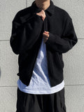 Coma collar knit zip-up