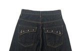 Jackson Studded Balloon Fit Raw Wide Pants
