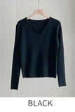 Army V Round Ribbed Knit Cardigan