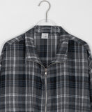 [BAONHAUS] Nakiki Check Zip-Up Jumper