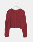[Sleeveless SET] Lejong Punching Frill Long Sleeve Knit Sleeveless Cardigan Set