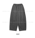 Oat herringbone side pintuck balloon pants
