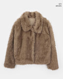 Sevin Collar Two-Tone Fur Jacket