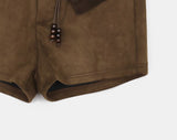[Belt + Keychain + Pants SET] Defi Suede Short Pants