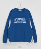 [unisex] Kiruko String Fleece Color Matching Lettering Sweatshirt