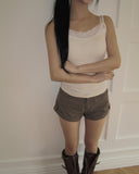 Curren Lace Ribbed Sleeveless