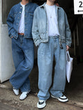 Tuck Medium Washed Denim JK