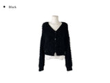 Zion Angora V-neck Loose Fit Knit Cardigan