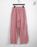 Kanji Work pocket Corduroy Banding Long Wide Pants