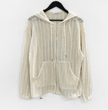 Riga See-Through Knitwear Hooded Zip-Up