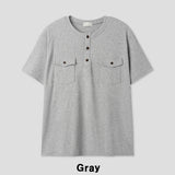 Cooper Two Pocket Half Henley Neck Tee