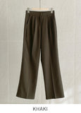 Eslin Two Pin Tuck Wide Slacks