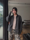 Fairy color matching work jacket