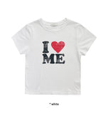 LOVE ME HALF CROP T