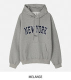 New York Embroidered Overfit Hoodie