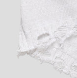 Atelie damage V-neck short sleeves knitwear