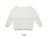 CUT-OFF SHOULDER SWEAT