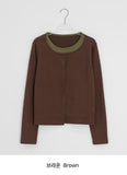 [BAONHAUS] Pelky Layered Rib Cardigan