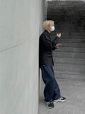 Raw denim indigo - one-tuck balloon denim