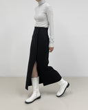 Hidden Wool Slit Skirt