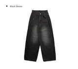 [Planning] Dazzle Side Pintuck Washing Denim Wide Pants