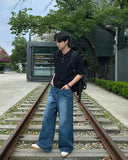 Three linen collar knit