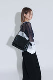 leather chain square bag