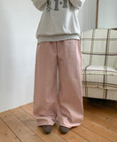 [BAONHAUS] Cretin Stud Cotton Wide Pants