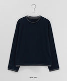 [BAONHAUS] Gilmove Layered Color Matching Long Sleeve Tee