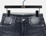 Tessit  Vintage Washing Damage Denim Short Pants