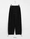 [unisex] Benicco Banding String Side Pintuck Brushed Pants