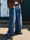 Side Two-Tuck Wide Denim