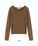 HAIRY STRIPE KNIT T