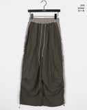 Veron Frill Color Matching Nylon Wide Two-Way Pants