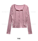 Mood Strap Ribbed Cardigan