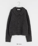 [BAONHAUS] Poriri Boucle Collar Bokashi Wool Cardigan