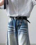 Double Keyring Leather Belt