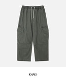 Pona Pintuck Washed Diagonal Cargo Pants