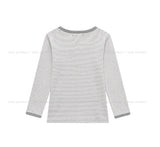 Now Color Matching Stripe Three Quarter T-shirt