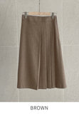 All-Grit Check Unbalanced Pleated Banding Skirt