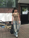 Chance Back Pocket Snap Pin Tuck Wide Pants