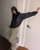 Hipu Button Pintuck Pocket Slit Skirt Pants