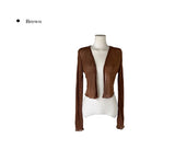 Auti Tencel Open See-through Cardigan