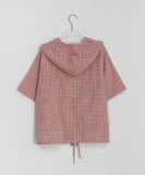 [BAONHAUS] Ryugeto Summer Check Short Sleeve Hood Shirt