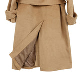 Aren Wool Raglan Belted Long Coat